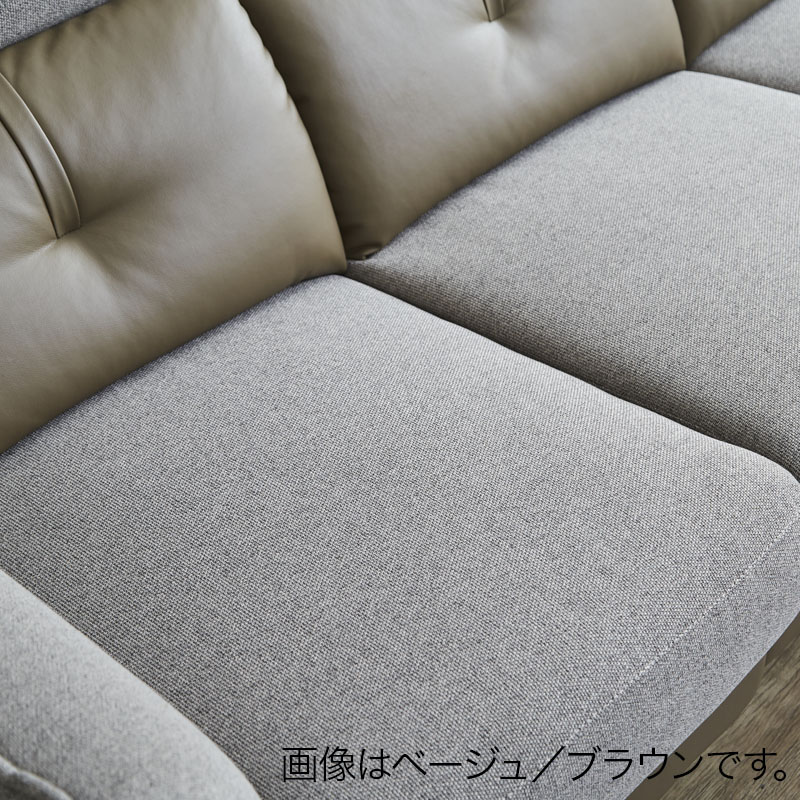 □3人掛け電動リクライニングソファ 幅210×奥行96×高さ91cm グレー