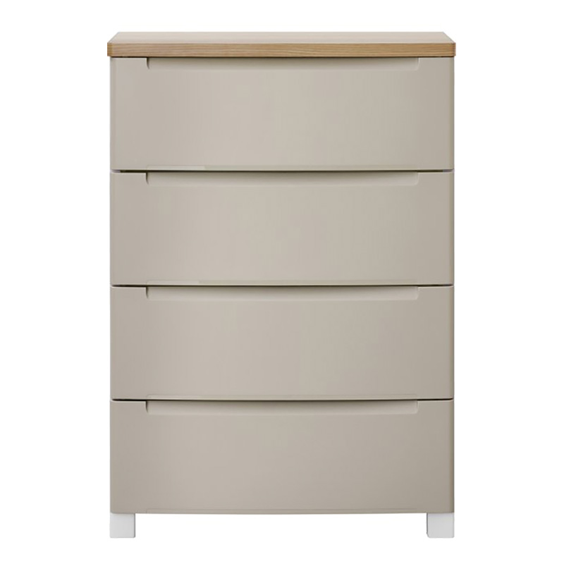 ウッドトップ ノックダウンチェスト ベージュ 4段 ｜ ミスターマックス