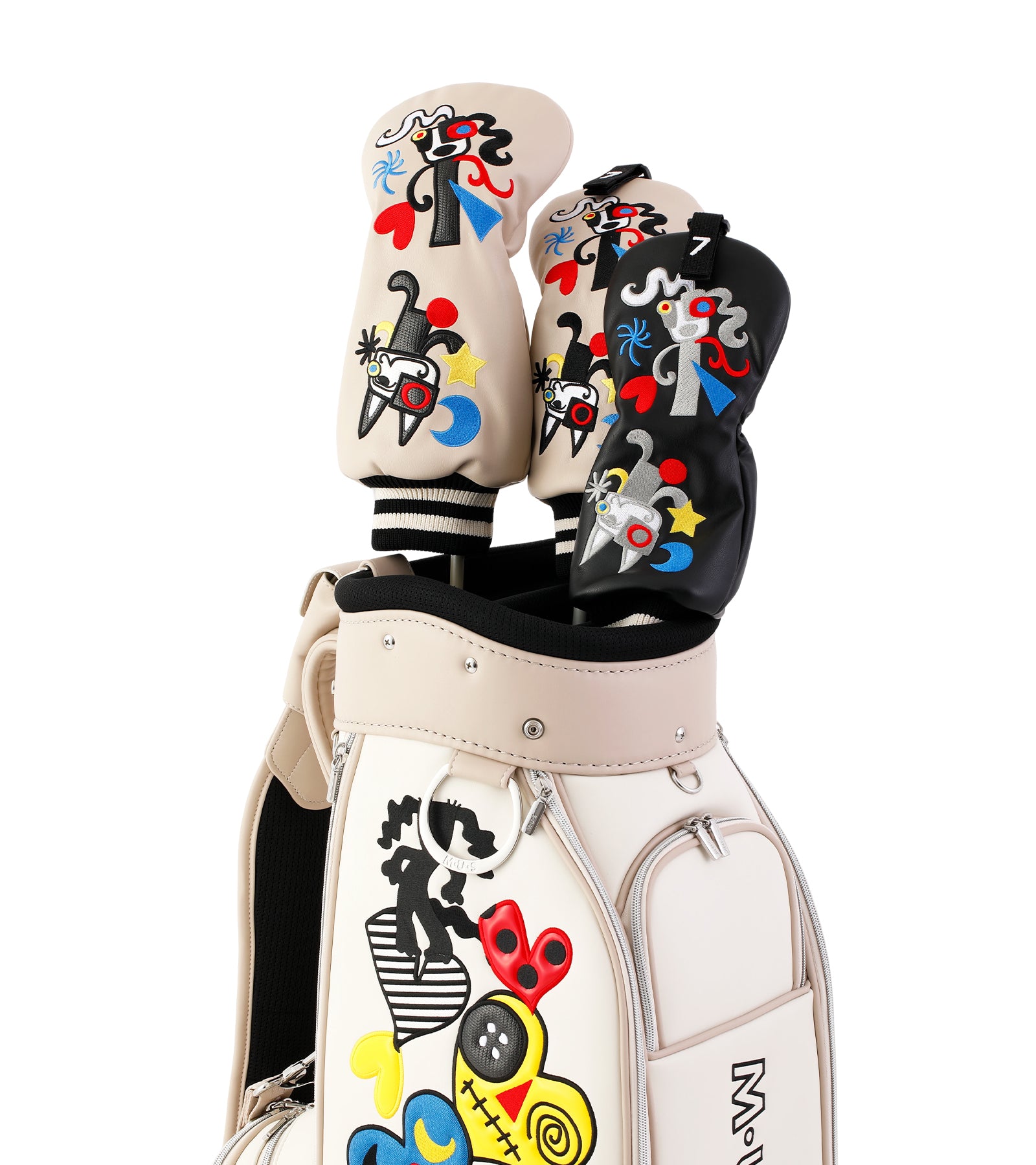 ポップアートカラフルパッチワーク刺繍ヘッドカバー（FW用） – M・U