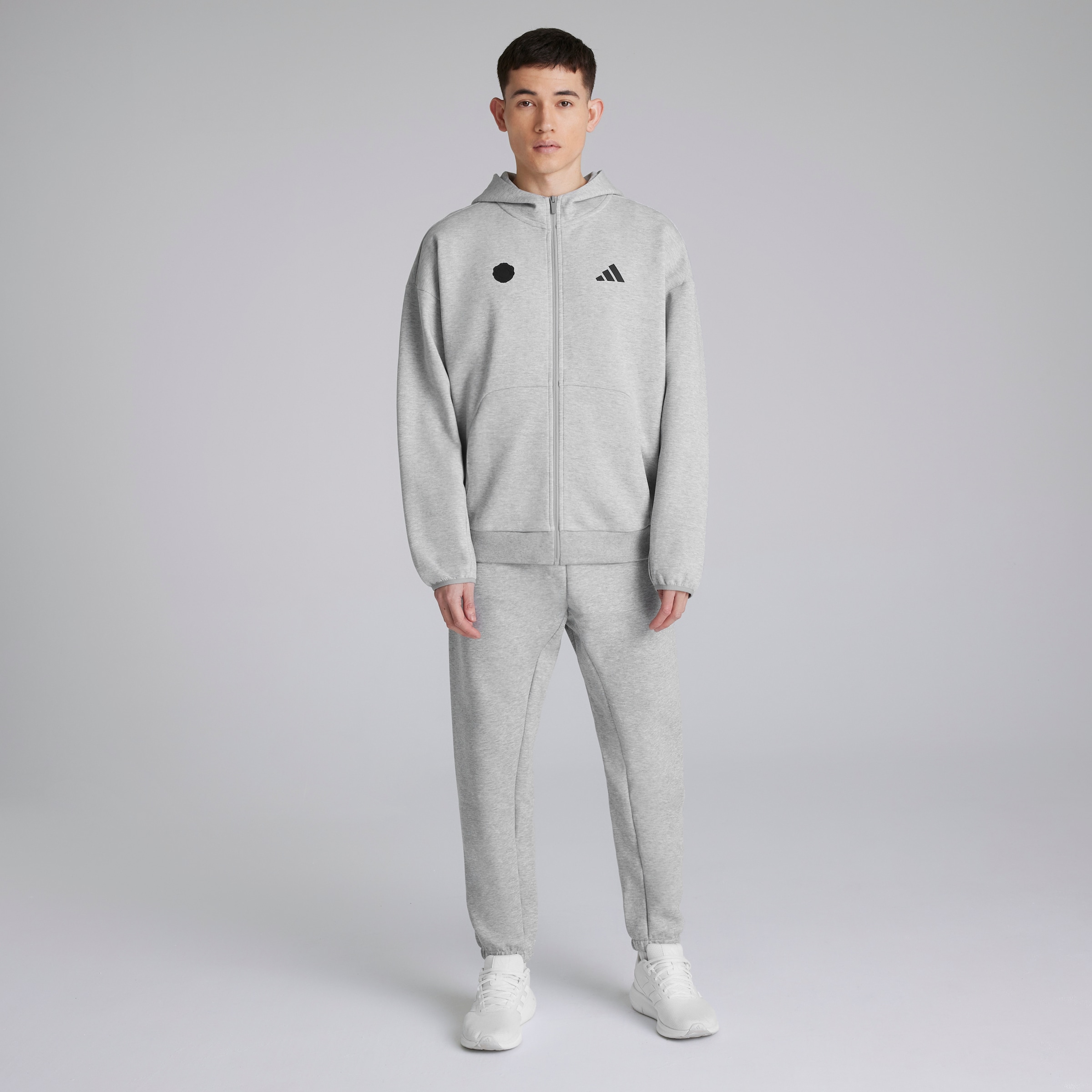 Buy Manchester United x adidas Future Icons Full Zip Hoodie Grey