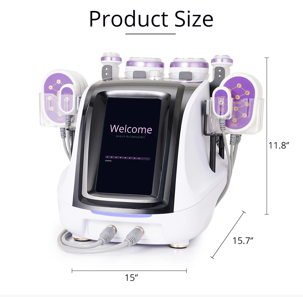 6 In 1 Ultrasound 30K Cavitation Vacuum RF Lipo Laser Machine