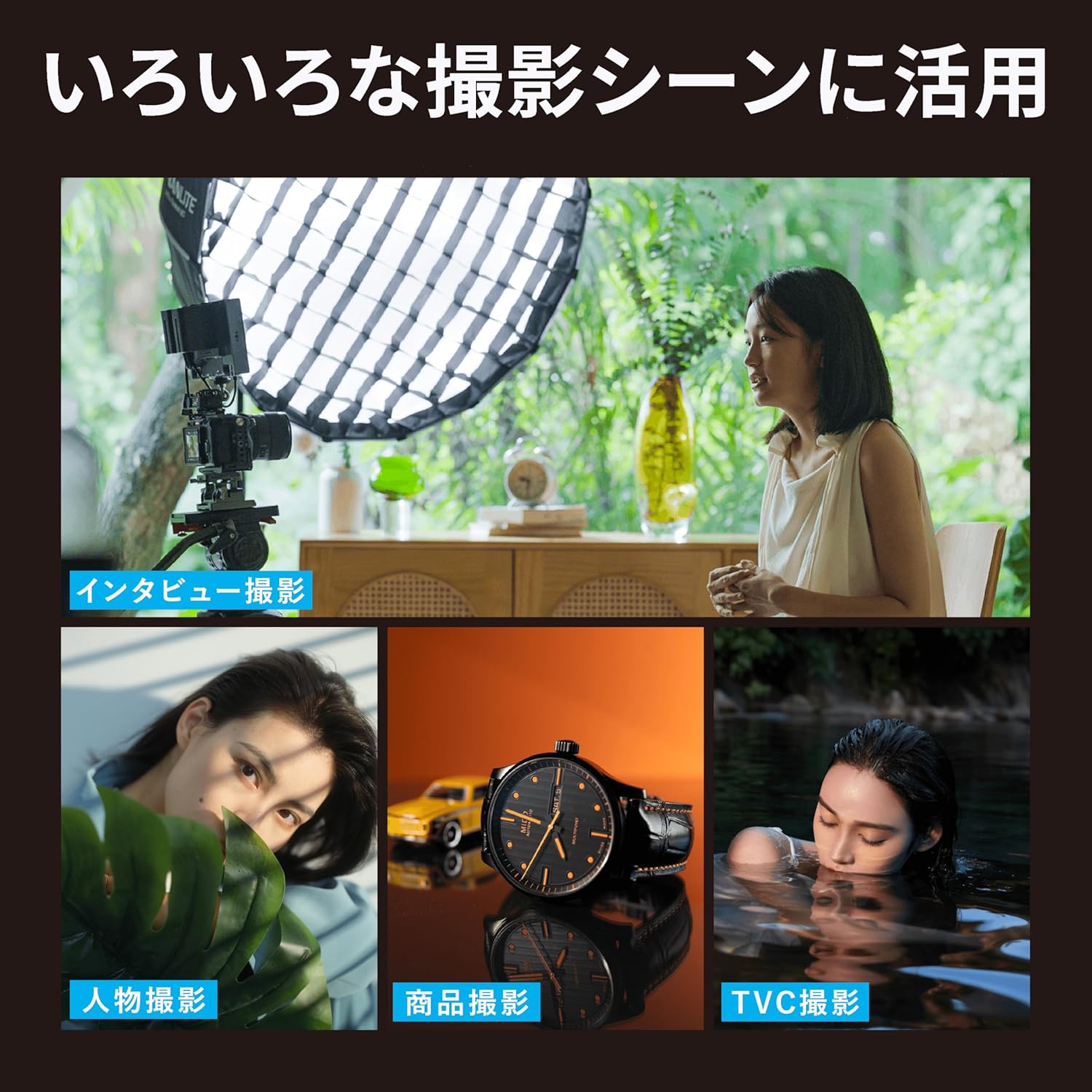 NANLITE FC-120B 撮影用LEDライト 出力145W 色温度2700-6500K スポット