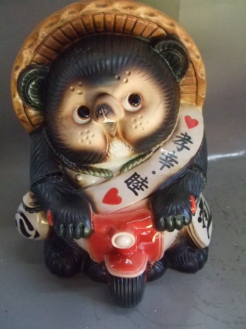 ta-409 バイクに乗った狸（名入れできます）｜信楽たぬき専門店/ネット