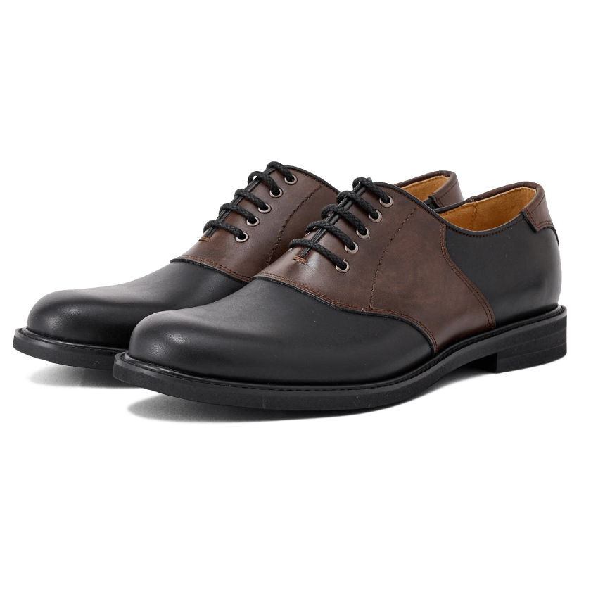 サドル・オックスフォード ブラック | 奈良の靴 − KOTOKA などの革靴