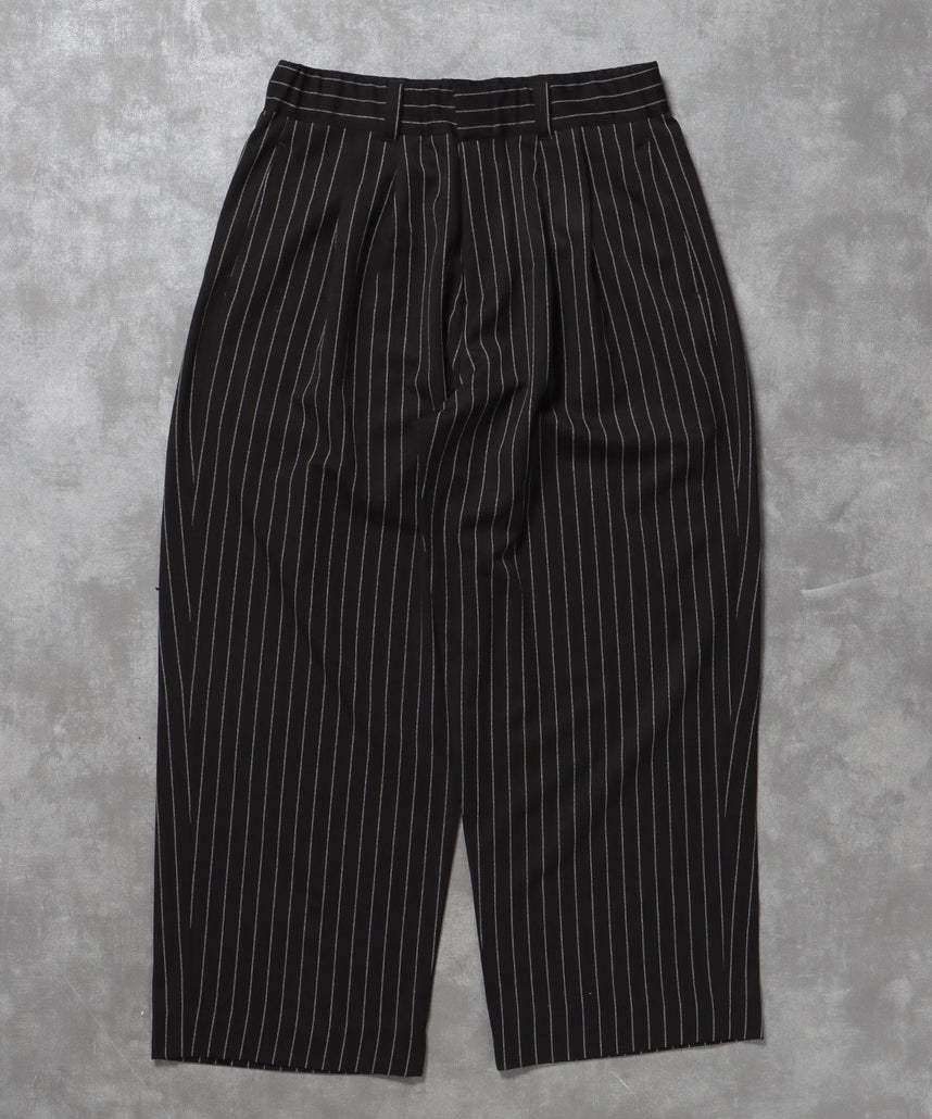 FFEIN(フェイン)】ストライプワイドタックパンツ / スラックス パンツ