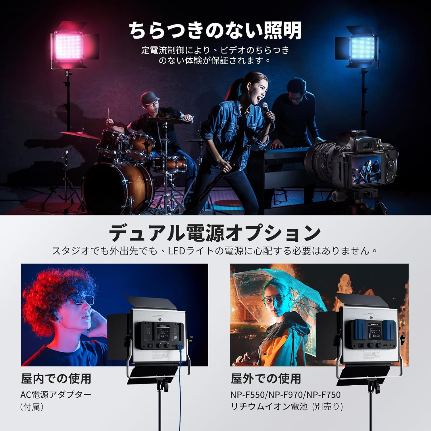 NEEWER 2パック 660PRO RGB アプリ制御可 LEDビデオライトキット