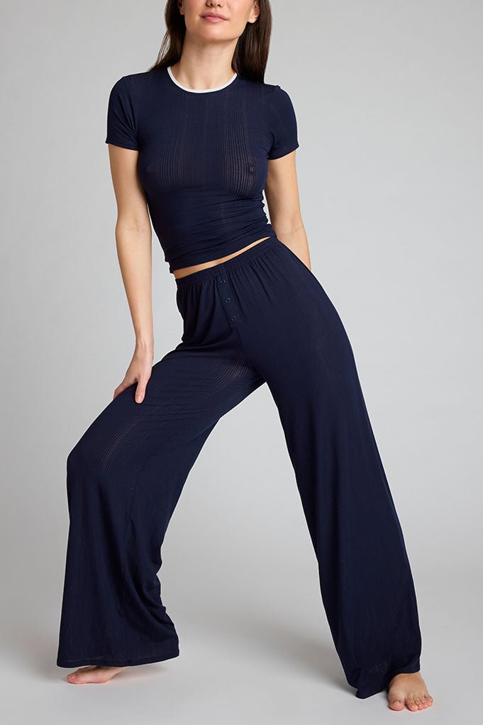Whipped Track Pant in Navy – Negative