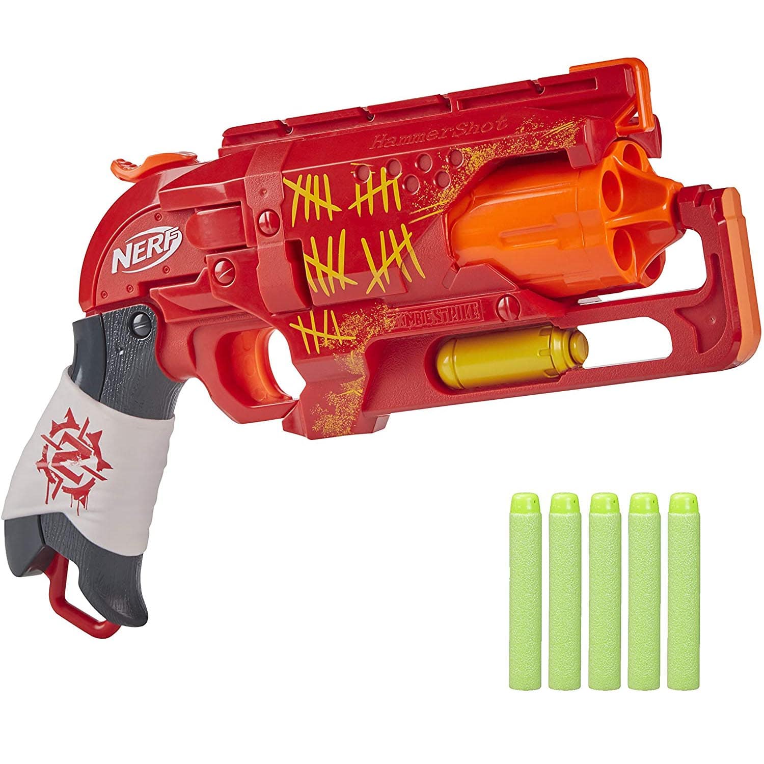 Бластер Nerf Zombie Strike Hammershot красный, эко-упаковка (E6338