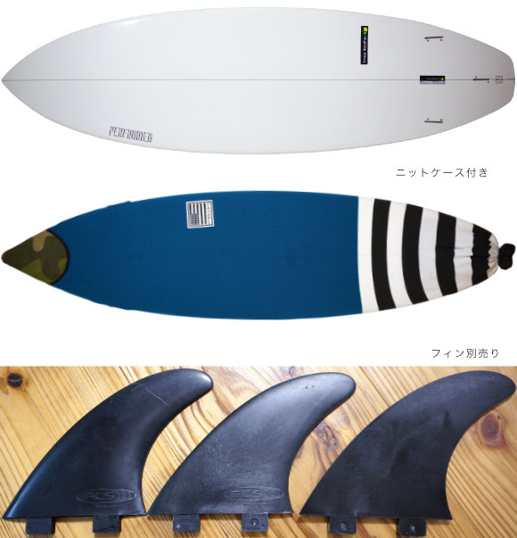 初心者におススメ THREE WEATHER PERFORMER 中古ショートボード 6`6