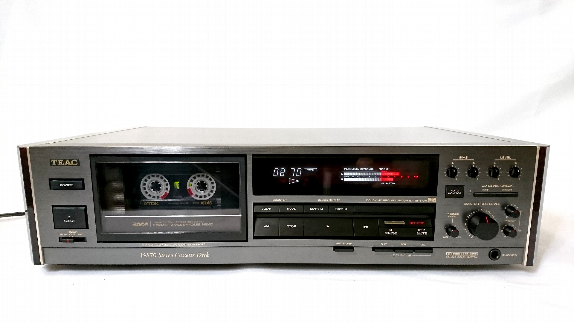 TEAC V-870｜カセットデッキのレンタル―2週間から利用可能 | スーパー