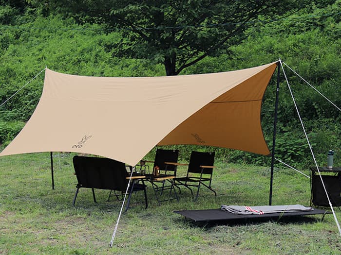 DODヘーキサタープの特徴！TC素材で張り方アレンジ自在 | ノマドキャンプ