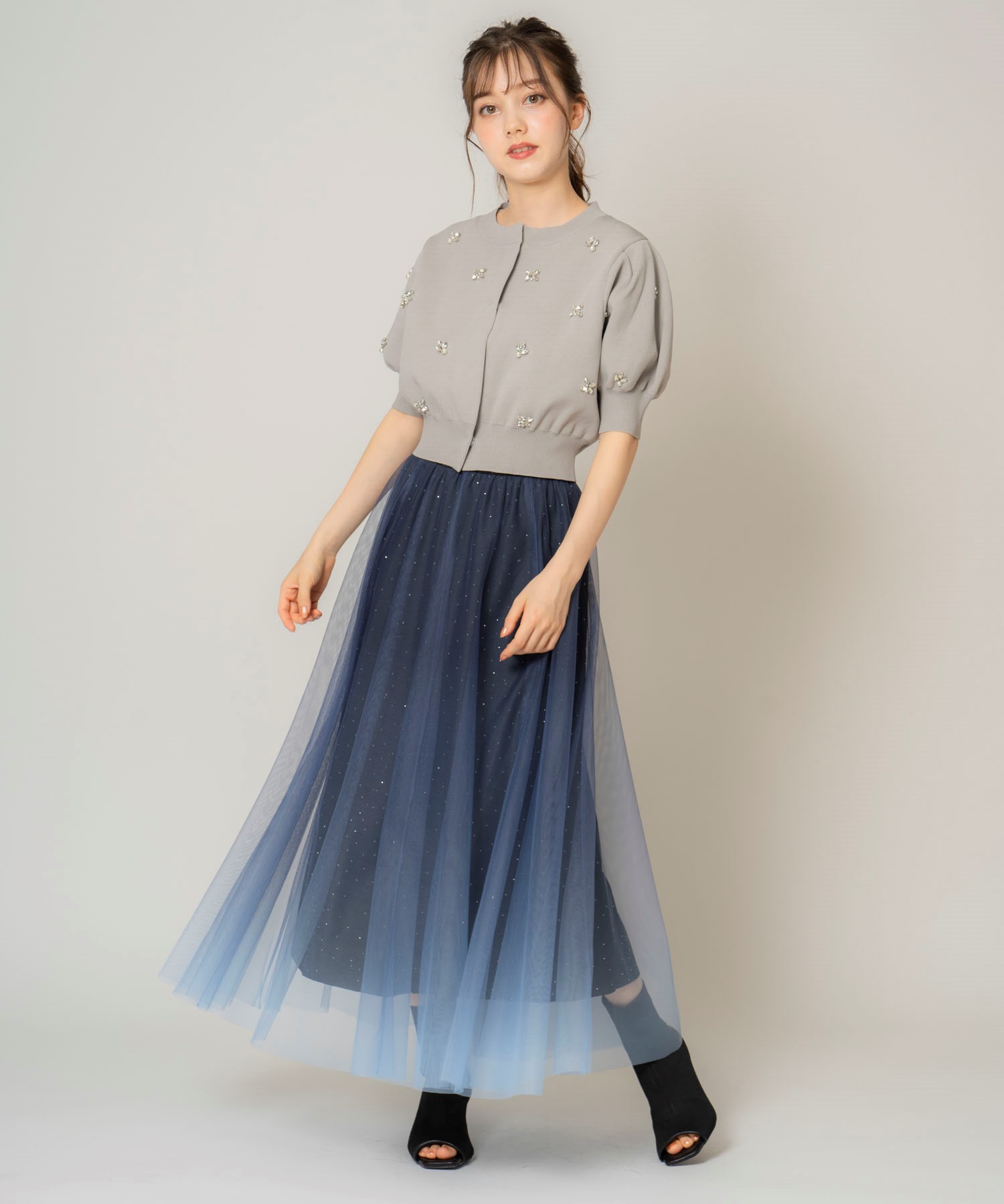 SSサイズあり】グラデーションスタッズスカート | フレアスカート