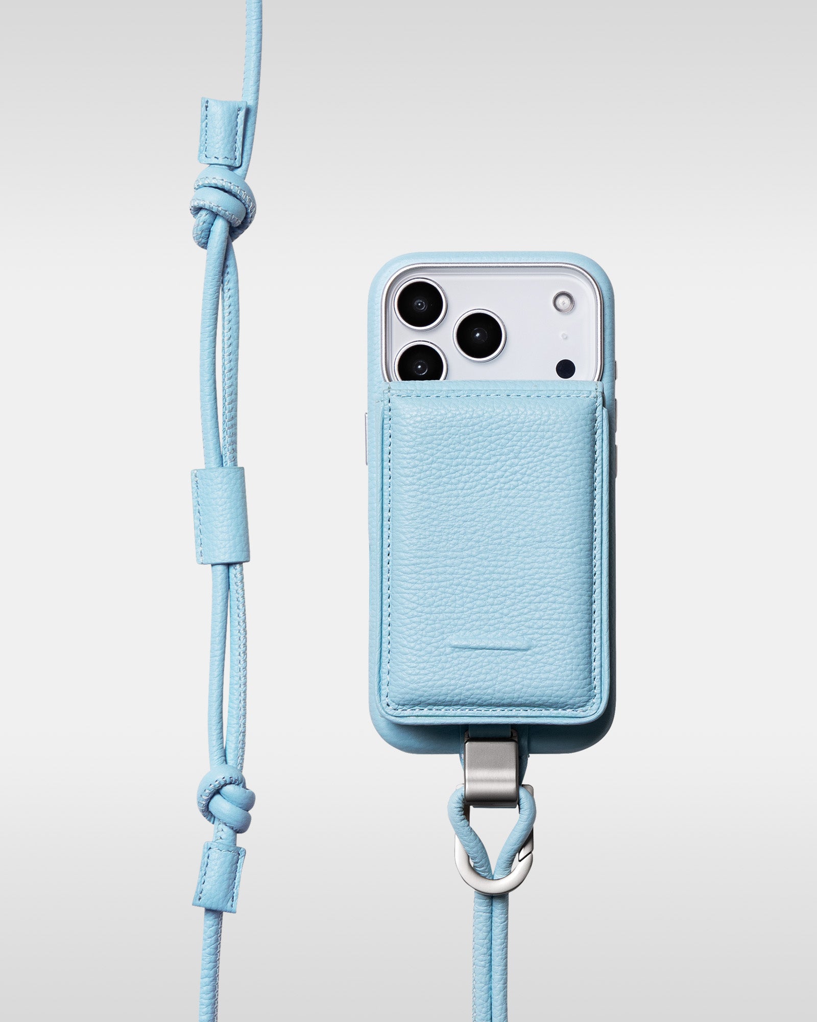 レザー製 iPhoneケース セット / 着脱可能ストラップ付スマホケース