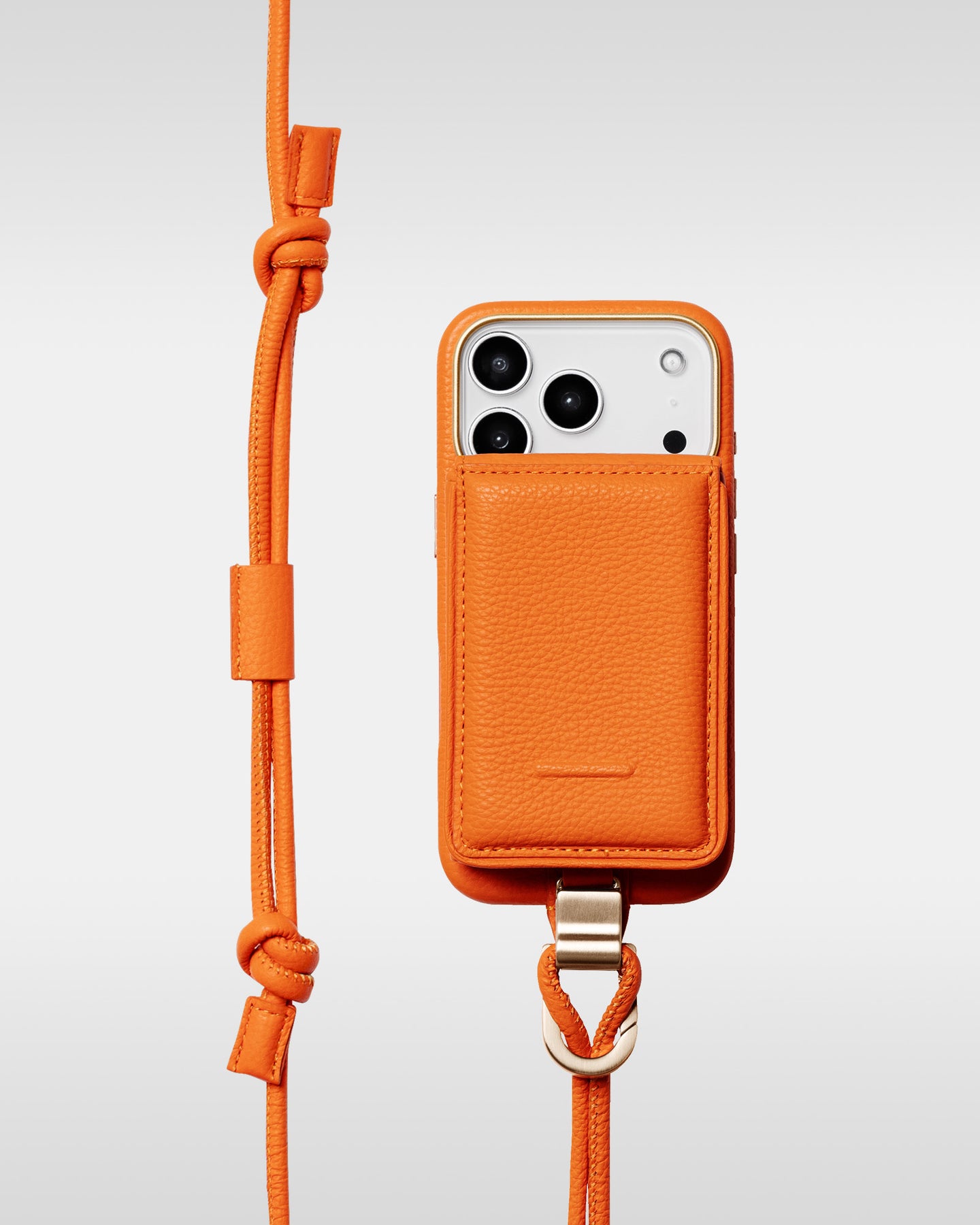 レザー製 iPhoneケース セット / 着脱可能ストラップ付スマホケース