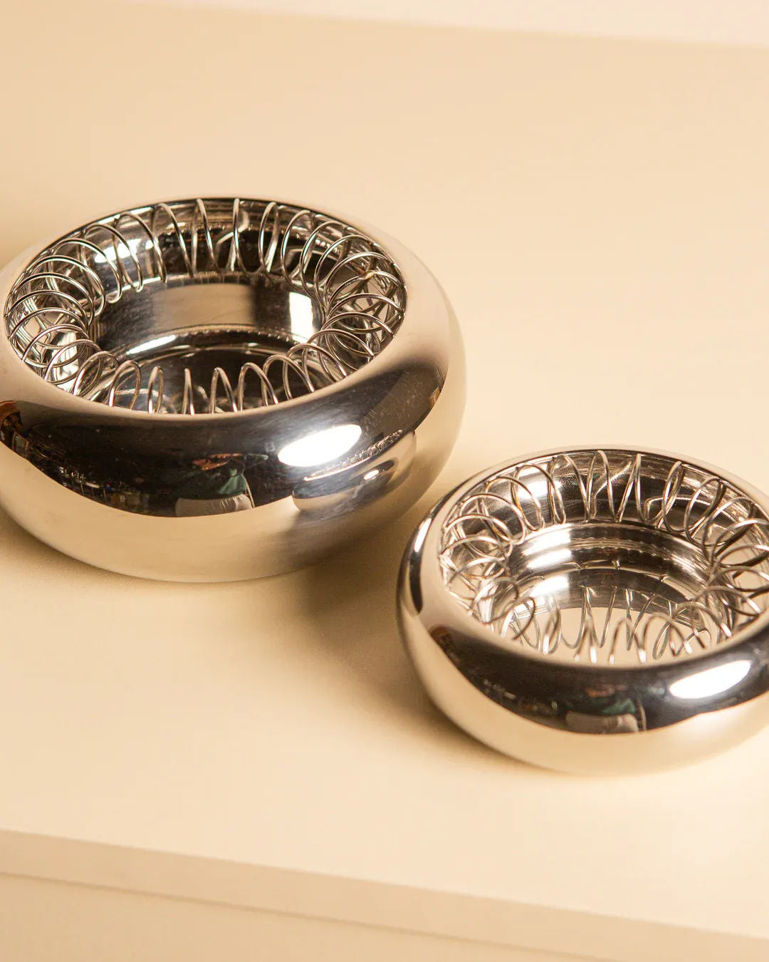 Vintage Pair of Spirale Ashtrays by Achille | The Oblist