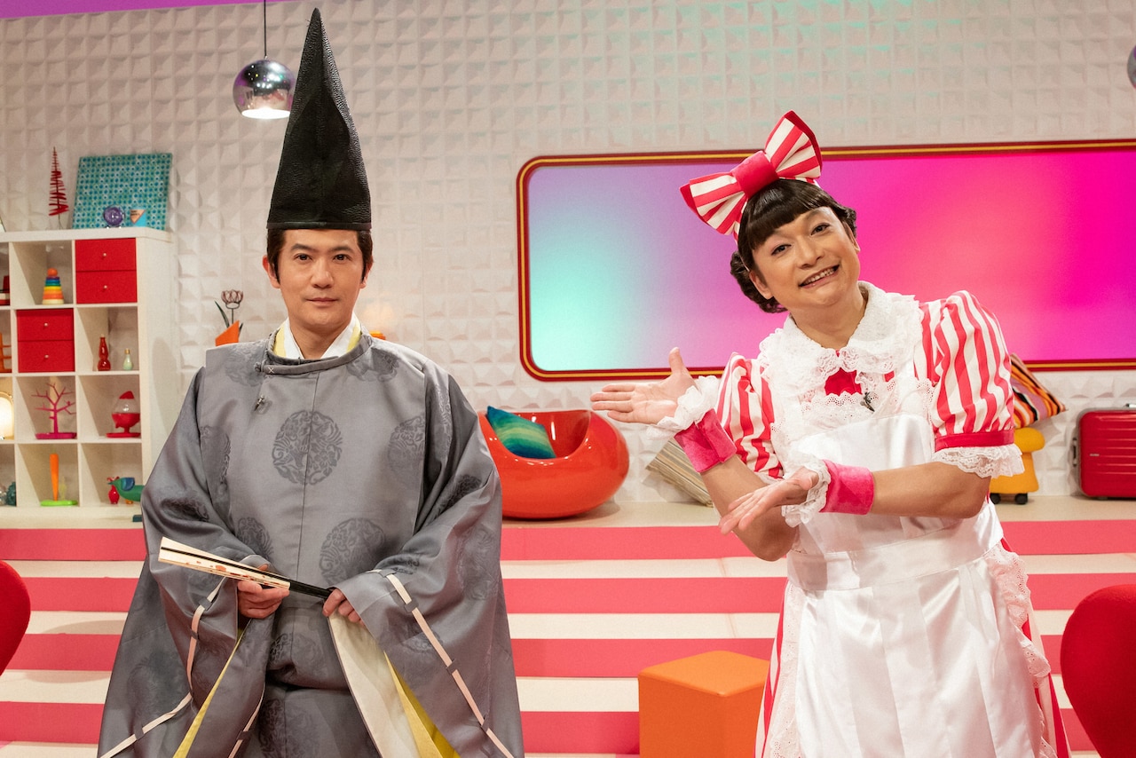 左から稲垣吾郎演じる陰陽師・安倍晴明、慎吾ママ。(c)NHK [画像