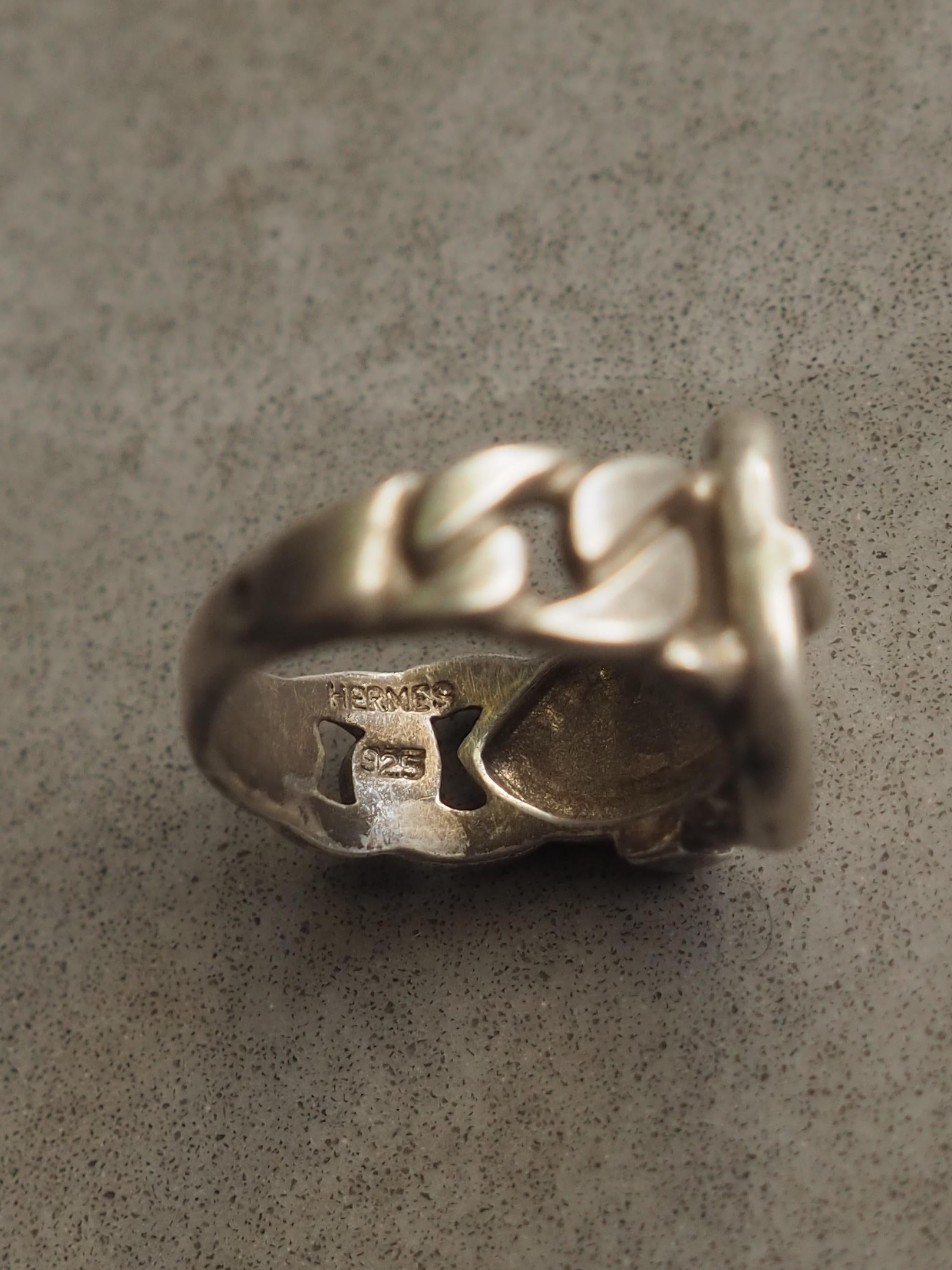 HERMES エルメス ブックルセリエ リング サイズ 11号 シルバー