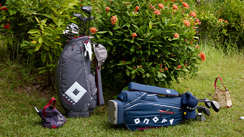 ONOFF オノフ キャディバッグ ゴルフバッグ ソフトタッチ本革調