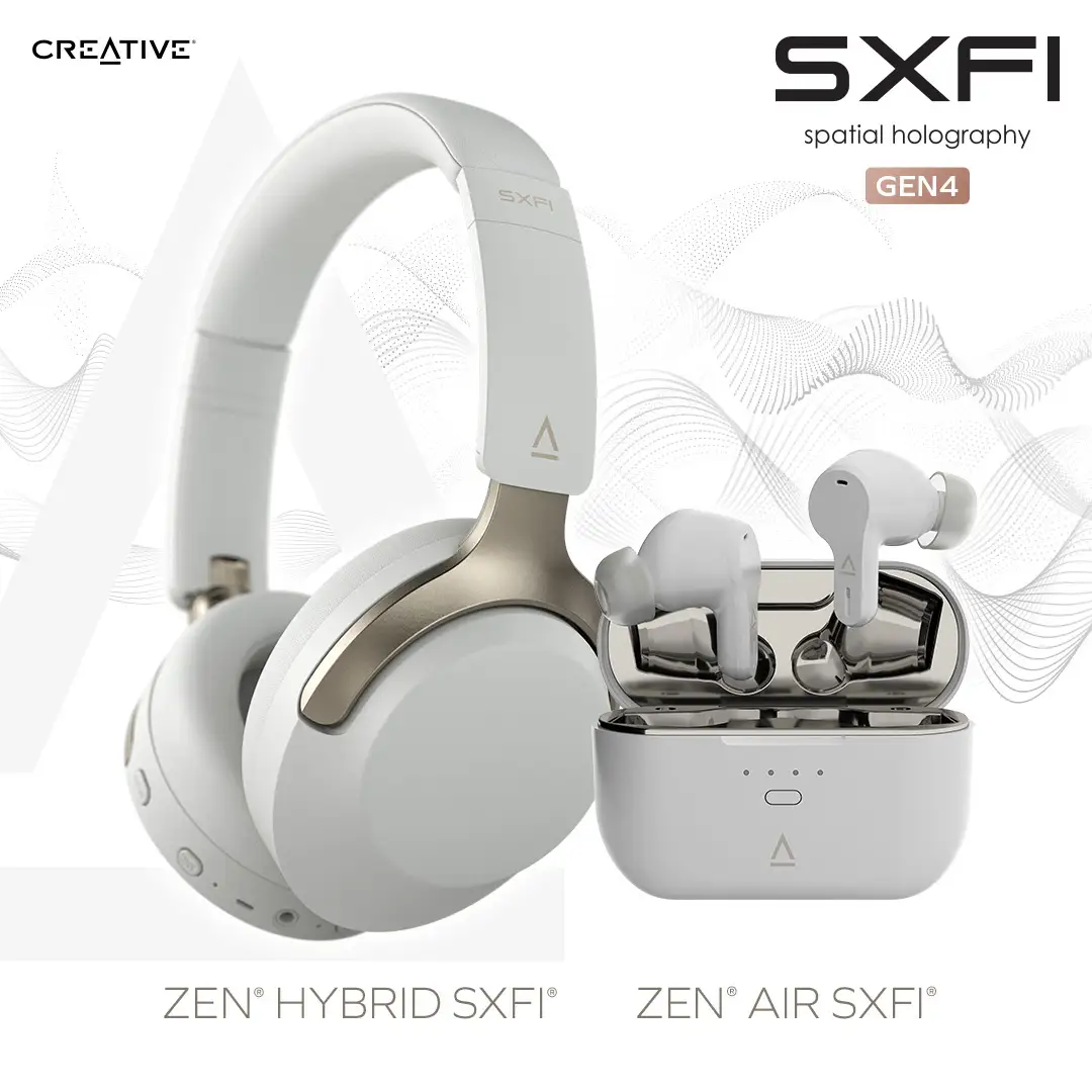 CreativeからSuper X-Fi空間オーディオ対応ワイヤレスイヤホンと