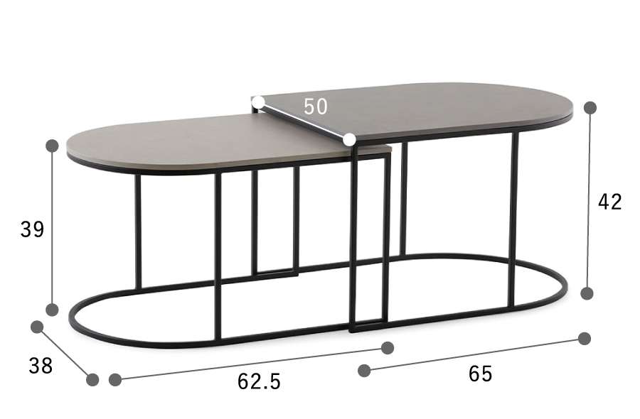 モーダ・エン・カーサ ジェミニ ネストテーブル / GEMINI nest table