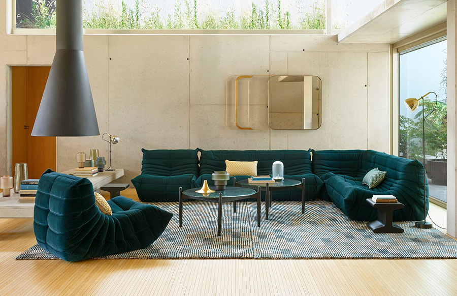 セット販売② 美品 ロゼトーゴ 2Pソファ パフ付 50周年限定 DENDEN