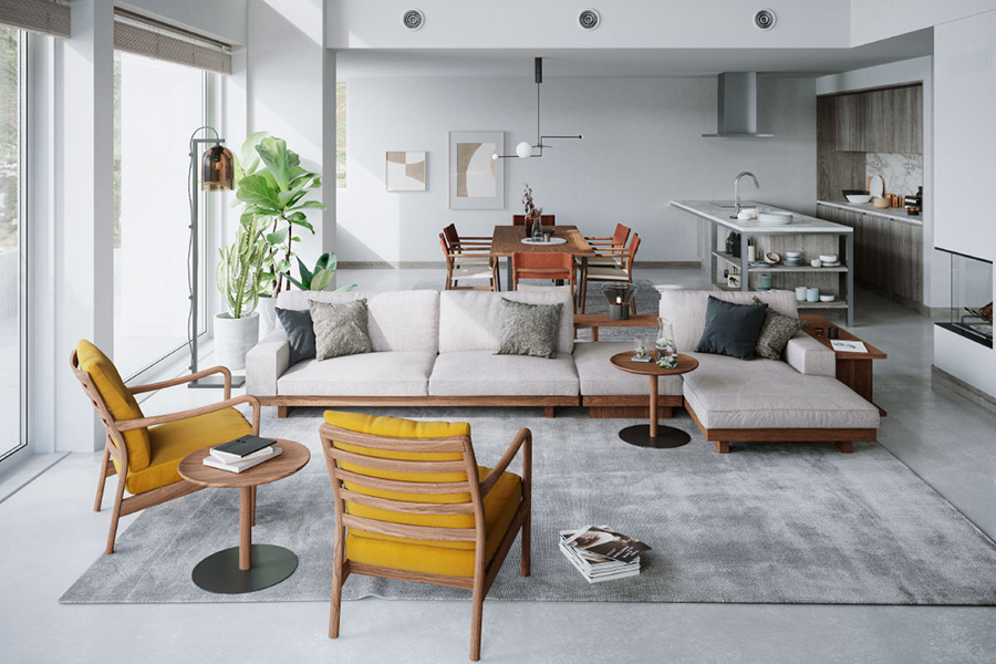 マスターウォール デニッシュソファ 2シーター140｜家具の通販なら