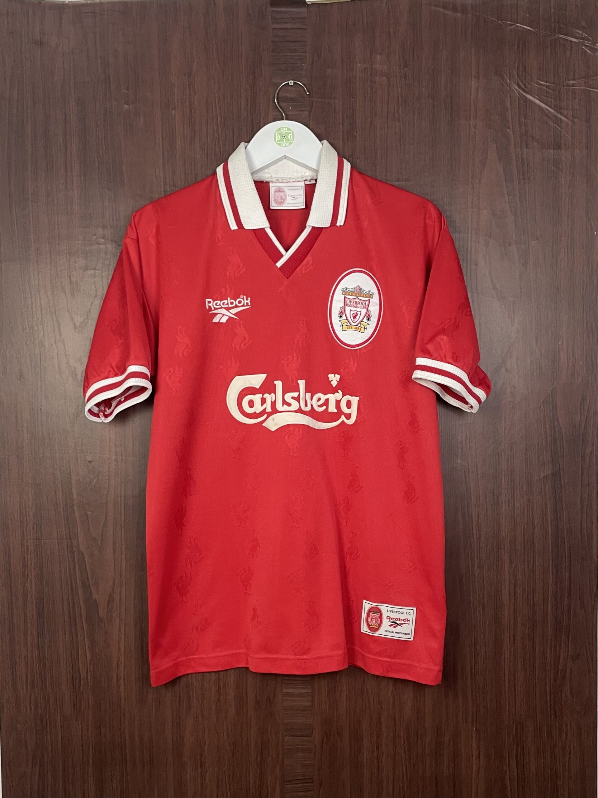 1996-97 Liverpool Home Shirt Mcmanaman #7 (Very Good) Size M