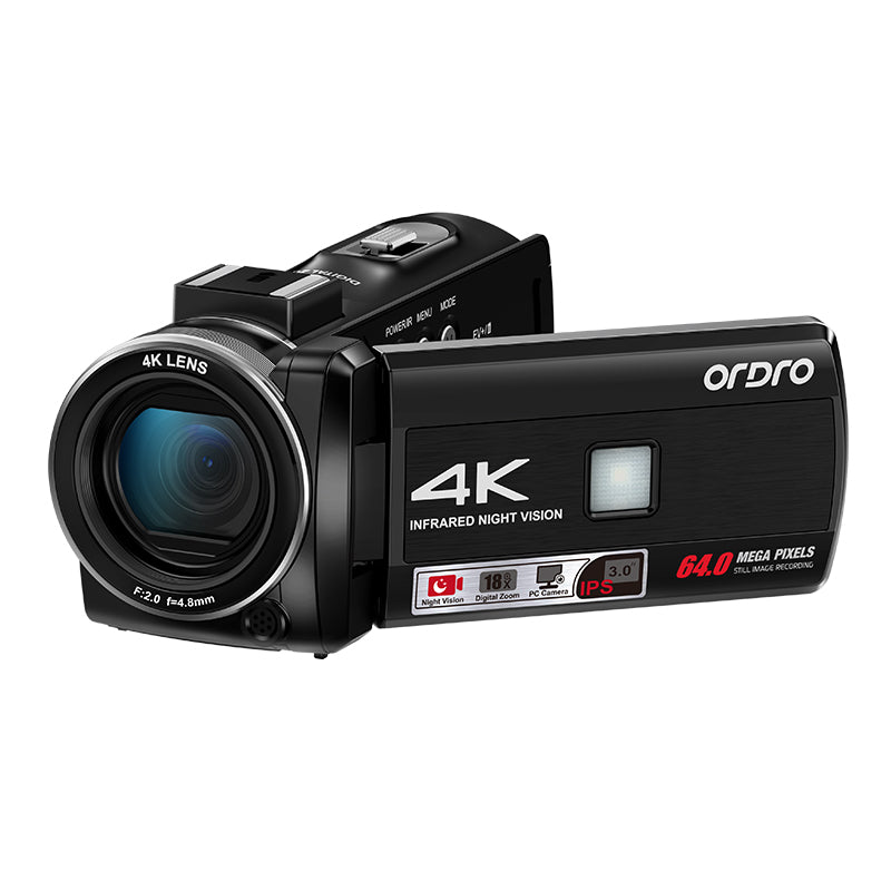 Ordro Z36 4K Vlogging Video Camera with Sony Sensor - 48MP WiFi