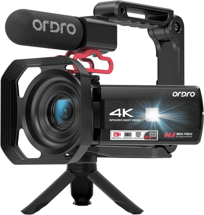 Ordro Z36 4K Vlogging Video Camera with Sony Sensor - 48MP WiFi