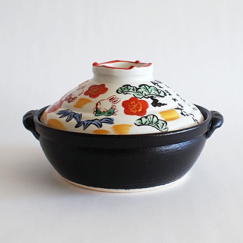 松竹梅うさぎIH対応土鍋 8号｜和食器通販｜織部 Online Store【公式】