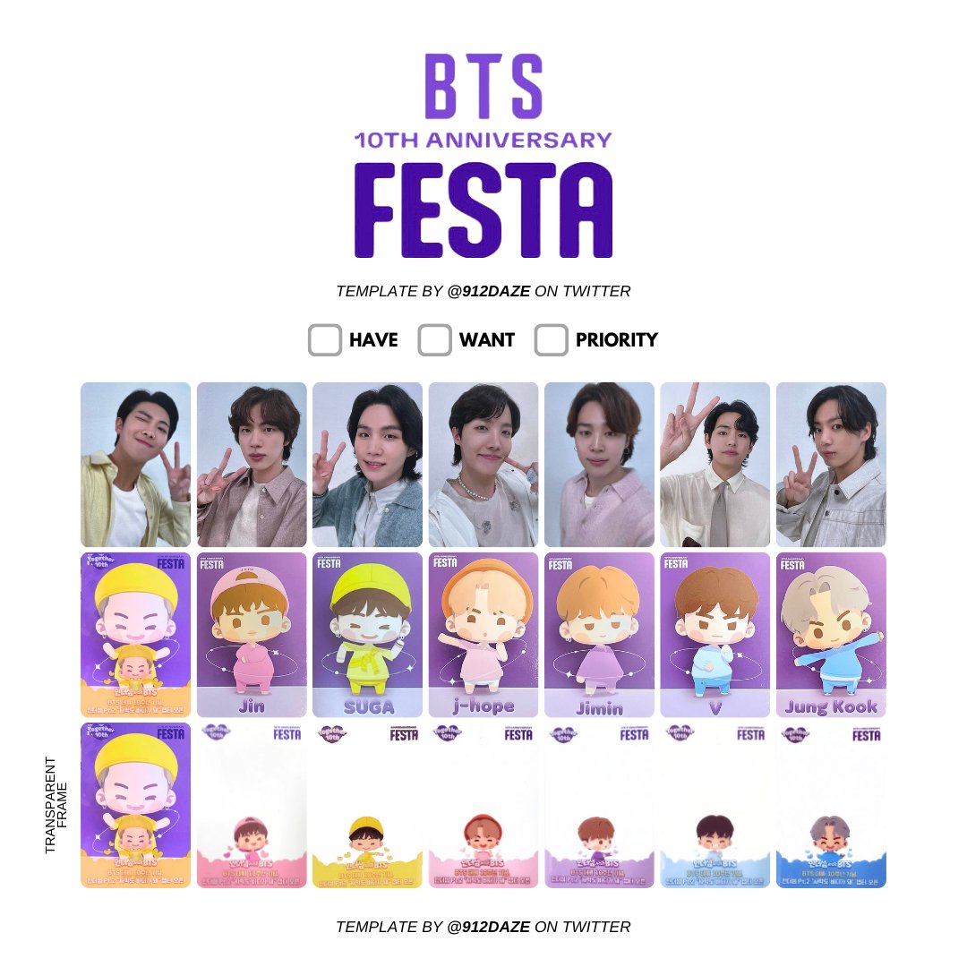 BTS FESTA 2023 ARMY LOUNGE PC WISHLIST TEMPLATES✨ [NEW] ⭐️ 2023