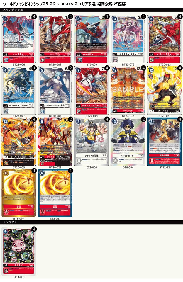 デジモンカードゲーム ワールドチャンピオンシップ SEASON 2 エリア