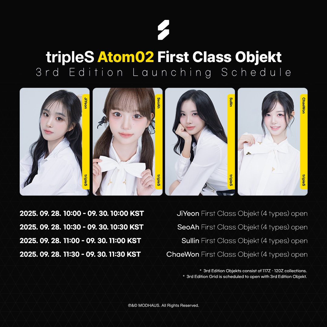tripleS First Class Objekt Atom02 3rd Edition Day 1 Check out on