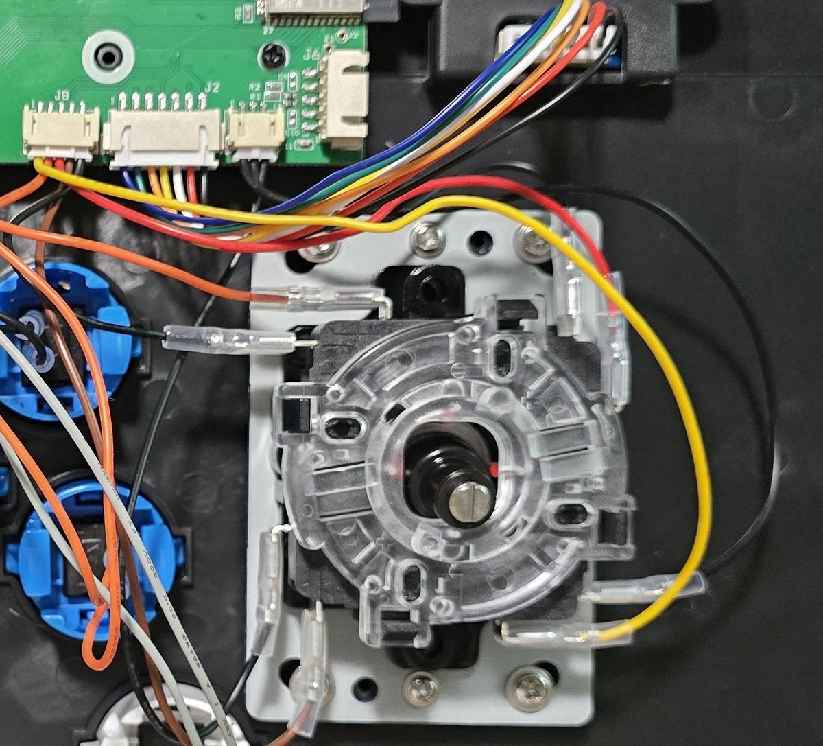 アーケードフリークが来たからバラしてみた レバー入力の基盤 レバー側