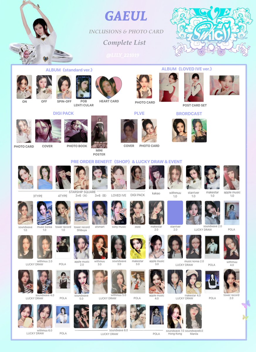IVE SWITCH】 封入&特典 トレカ 一覧 🦋Complete List ver.➃ 📍追加