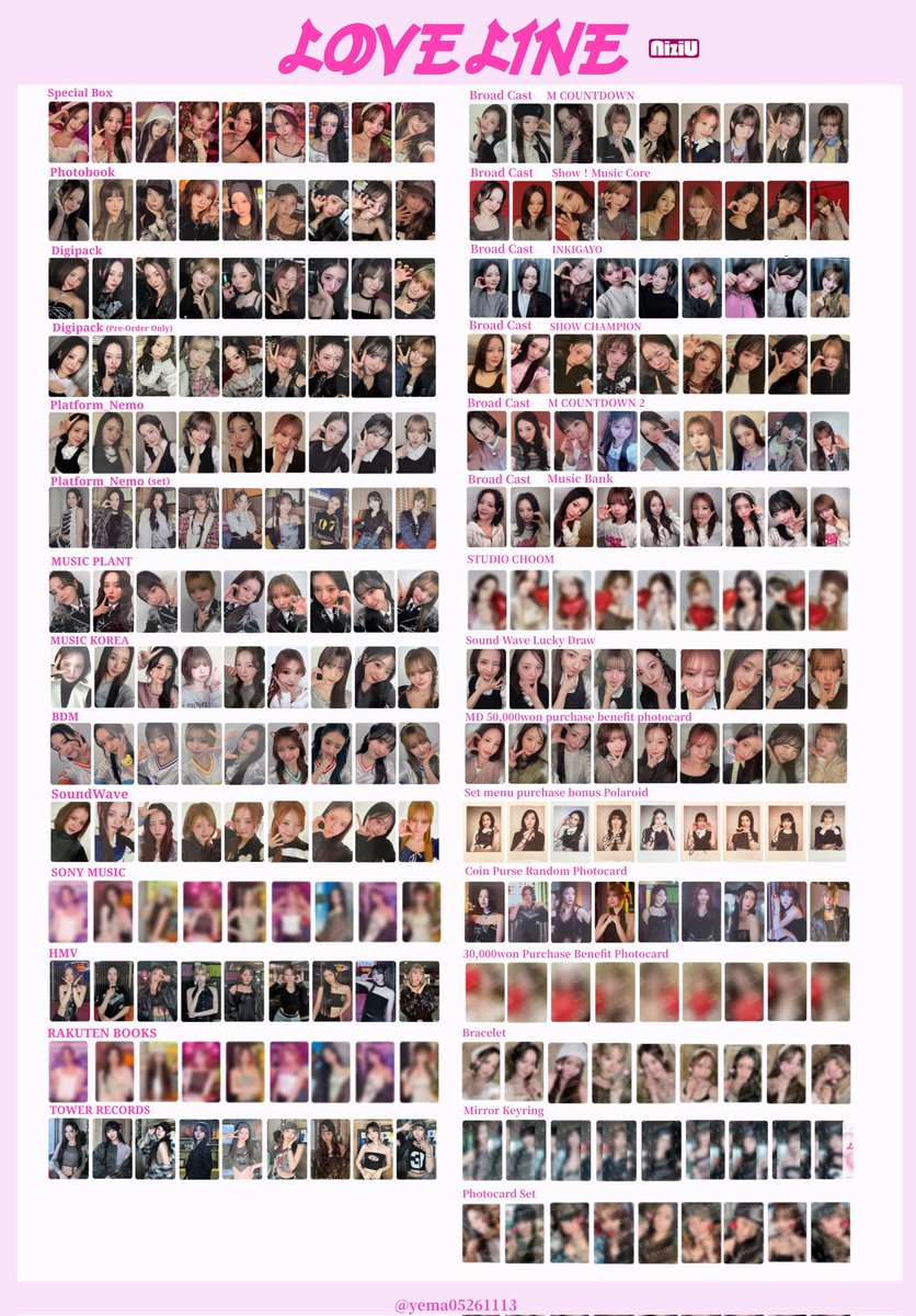 ✦𝐍𝐢𝐳𝐢𝐔 𝑳𝑶𝑽𝑬 𝑳𝑰𝑵𝑬 🩷 アルバム 封入 特典 グッズ トレカ