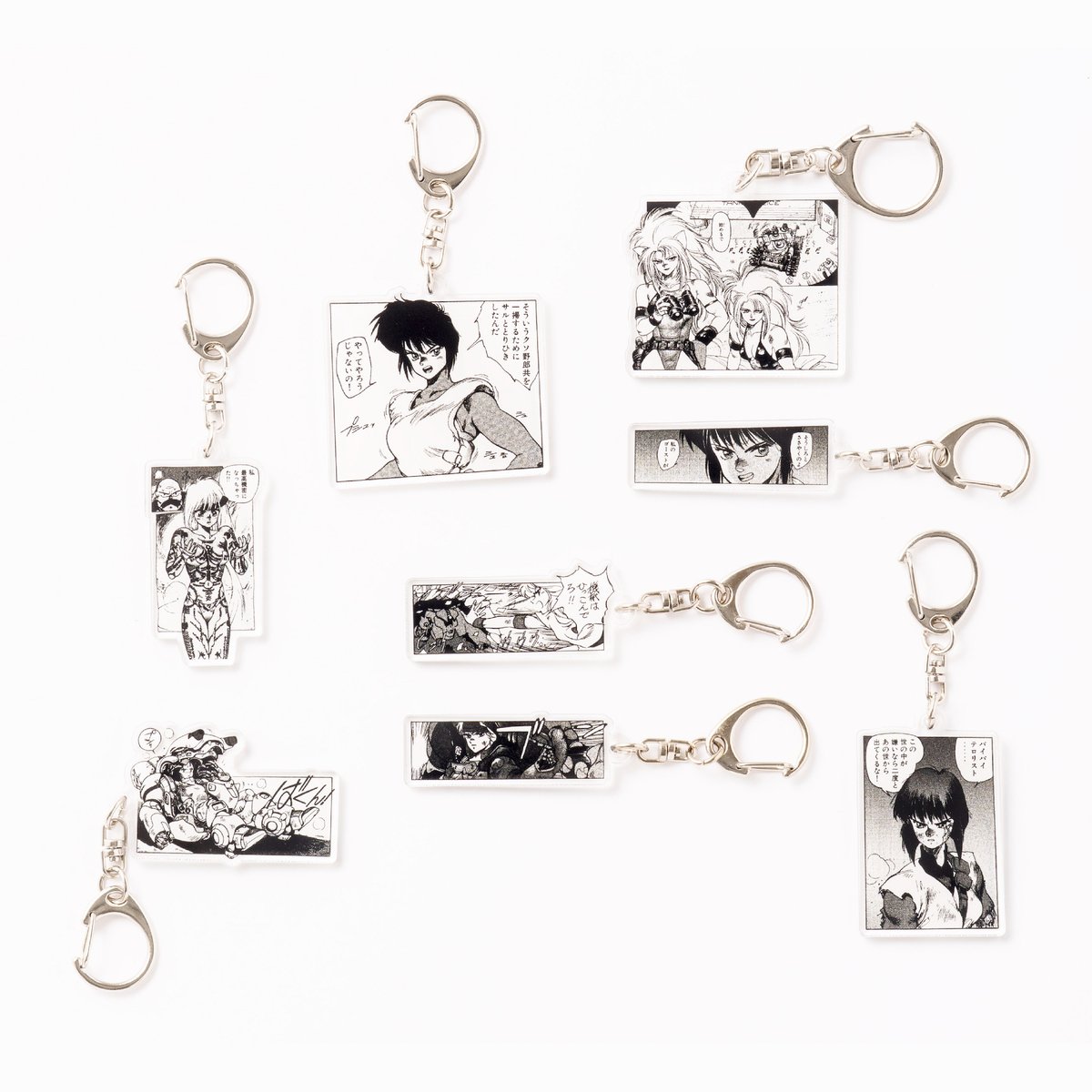 士郎正宗作品のコマがアクキーになって登場！/ □アクリルキーホルダー