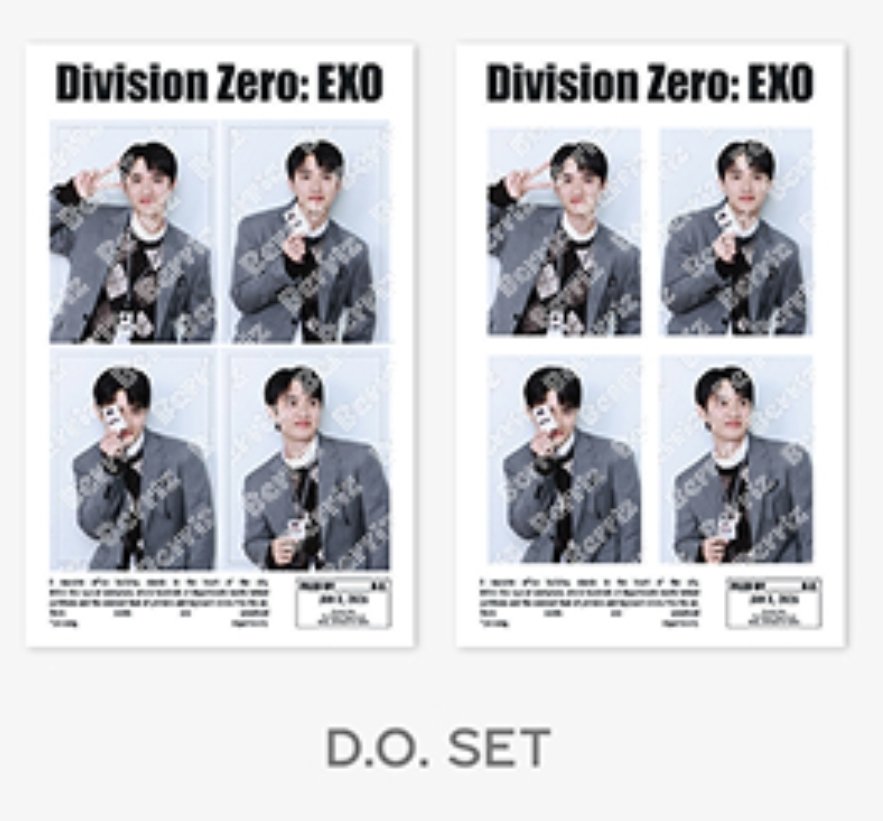 2026 EXO OFFICE KIT MD 시그 엠디 D.O. 4종 - 4 Cut Photo Set