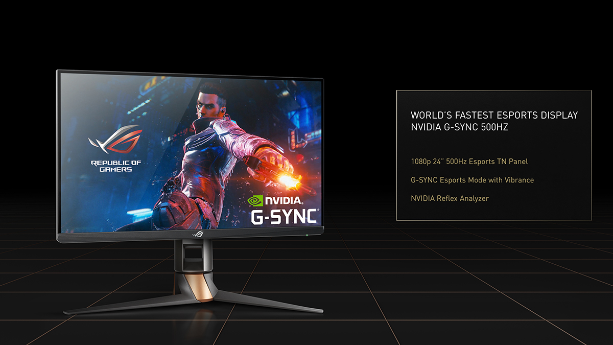 NVIDIA、世界初の最大500Hz対応となるASUS製ゲーミングモニターを予告