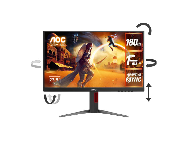 AOC、180Hz/1ms対応のゲーミングモニターなど4機種 - PC Watch