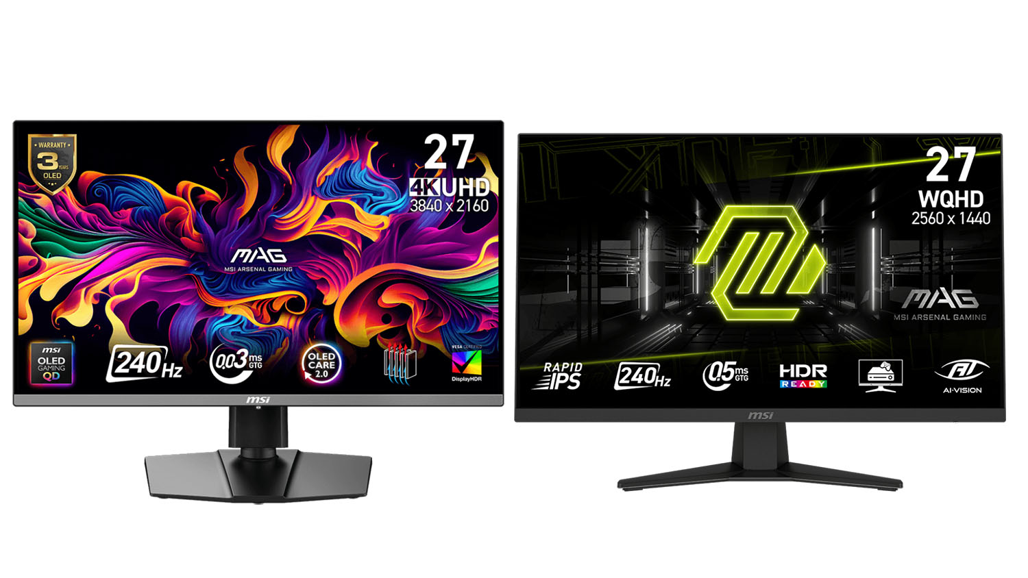 MSI、27型QD-OLEDゲーミングモニター。4K/240Hz駆動対応 - PC Watch