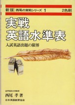 収蔵品番号167 実戦英語水準表 : 浪人大学付属参考書博物館