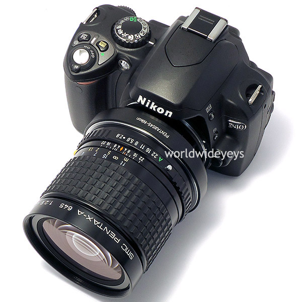 ペンタックス645レンズが使えるニコンFマウントアダプター