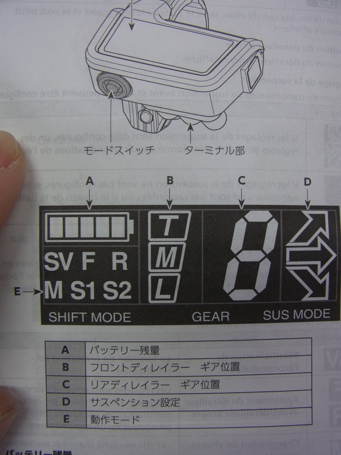 シマノXTR Di2システムインフォメーションディスプレイをロードバイク