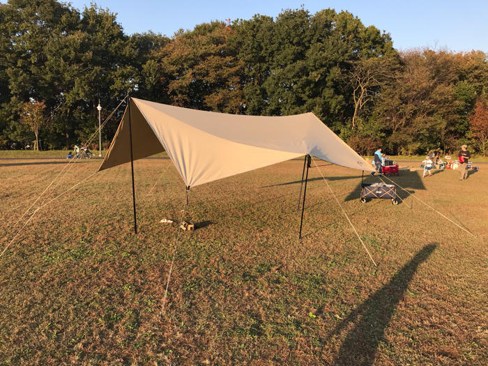 サバティカルTCタープ初張り : 本日も晴天なり ちょっとそこまで自転車で