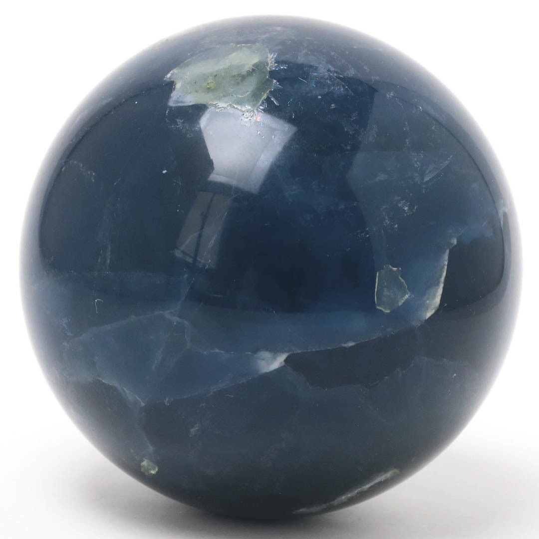 まるで夜空のようなブルーフローライトの丸玉 - 石の音ブログ