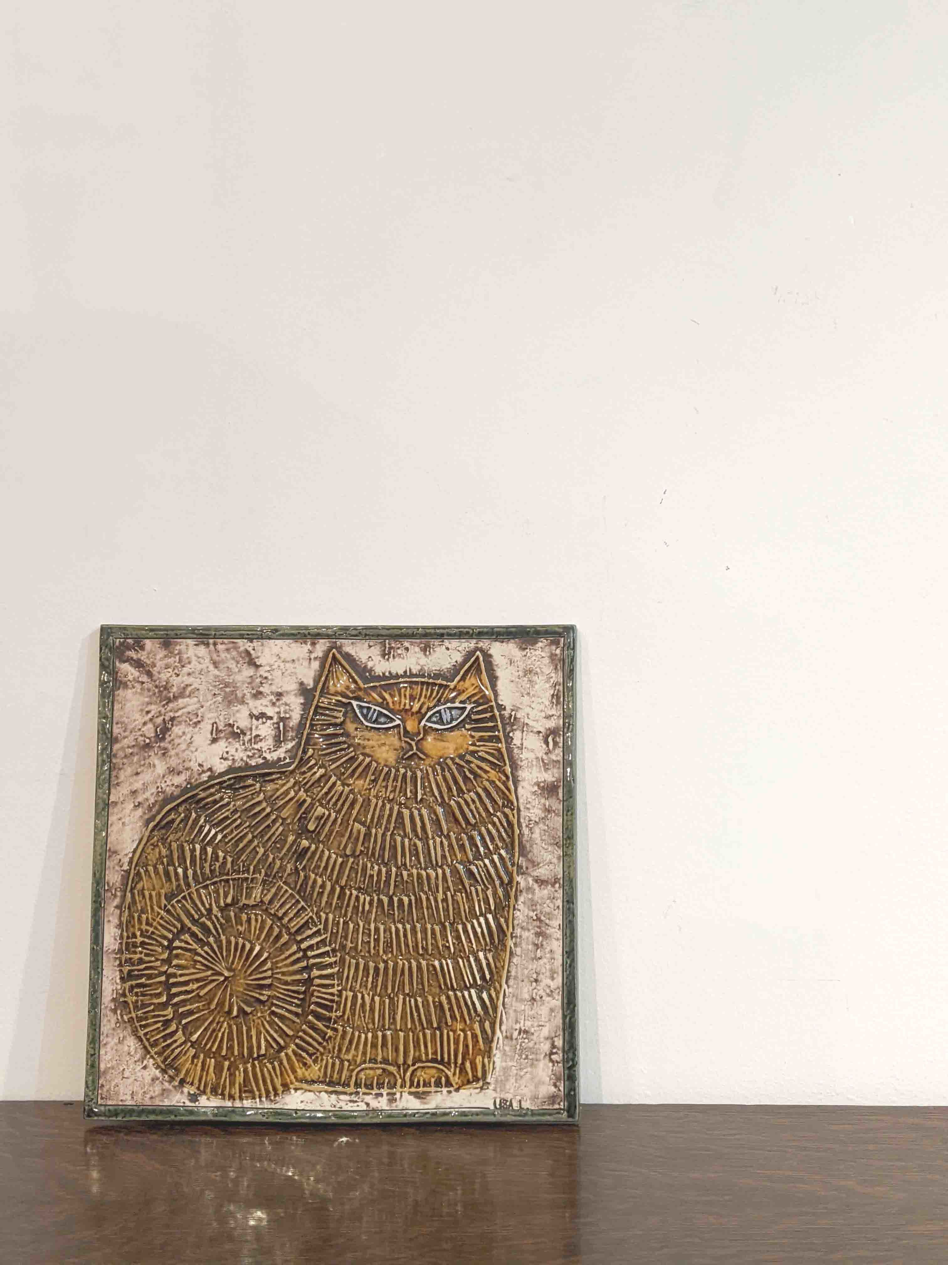 Lisa Larson/リサラーソン】壁掛け陶板 UNIK Katt/ユニークシリーズ 猫