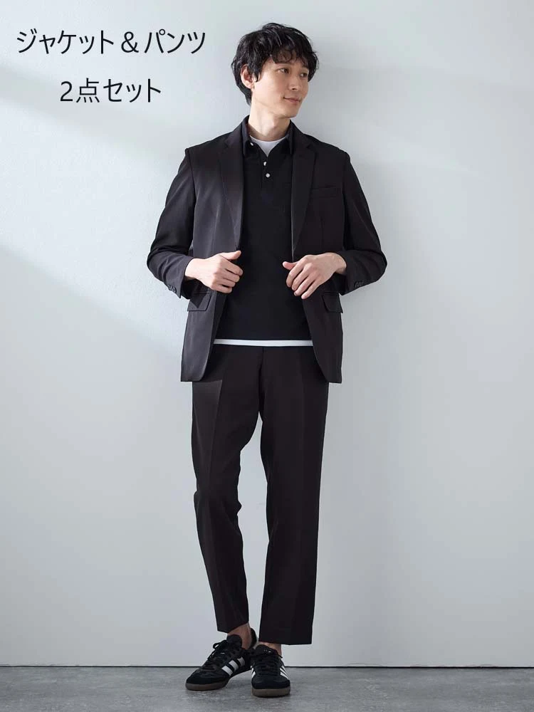 ブラック 【上下セット】ライトセットアップ ブラック/グレー/ネイビー