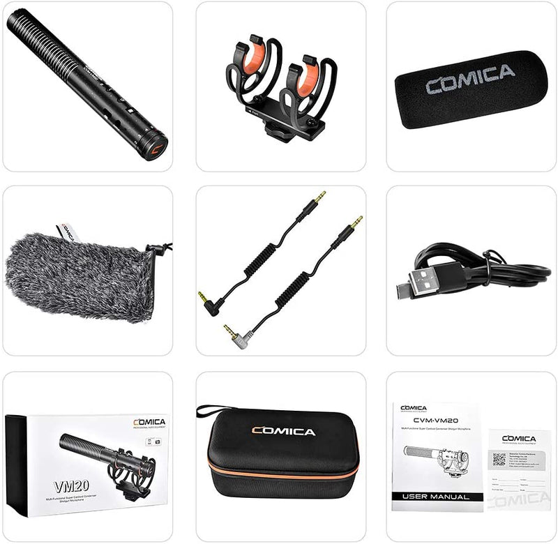 Comica CVM-VM20 ショットガンマイク スーパーカーディオイド