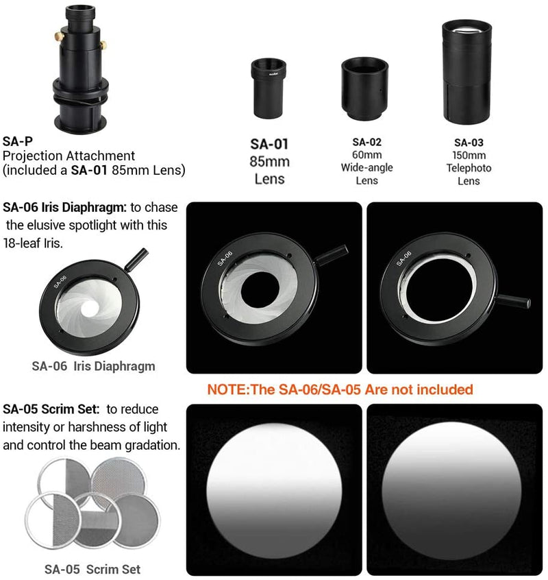 Godox SA-17ボーエンズマウント転換アダプター SA-Pプロジェクション